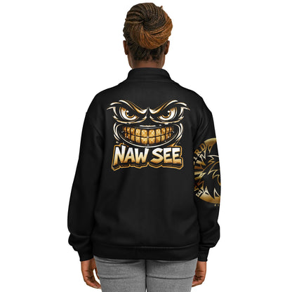 EB NAW SEE (BLACK GOLD) Baseball Jacket