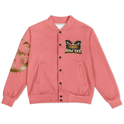 EB NAW SEE (PEACH) Baseball Jacket