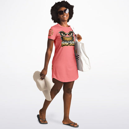 EB NAW SEE (PEACH) T-Shirt Dress