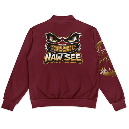 EB NAW SEE (BLACK CHERRY) Baseball Jacket
