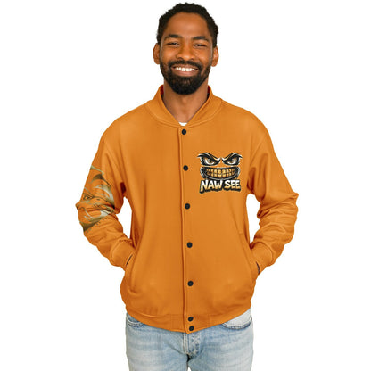 EB NAW SEE (TANGERINE) Baseball Jacket