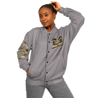 EB NAW SEE (GREY) Baseball Jacket