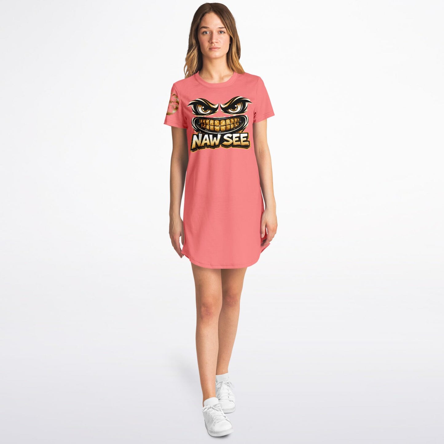 EB NAW SEE (PEACH) T-Shirt Dress