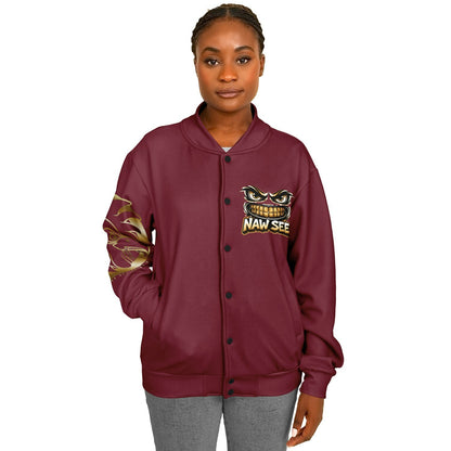 EB NAW SEE (BLACK CHERRY) Baseball Jacket