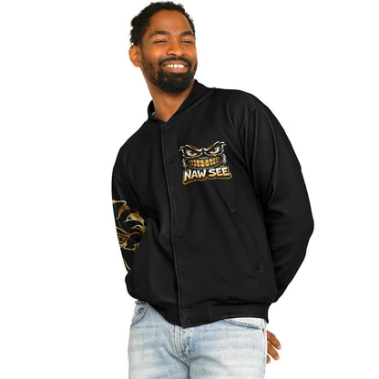 EB NAW SEE (BLACK GOLD) Baseball Jacket
