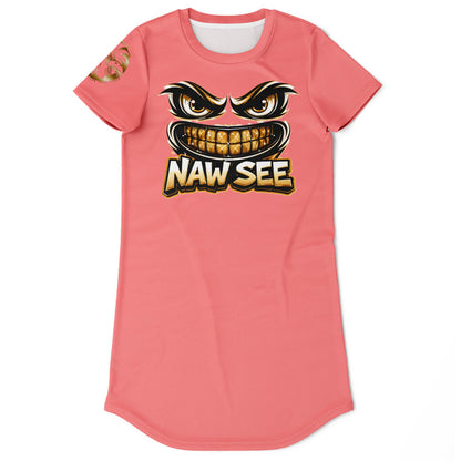 EB NAW SEE (PEACH) T-Shirt Dress