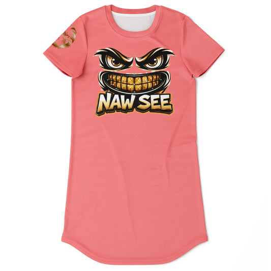 EB NAW SEE (PEACH) T-Shirt Dress