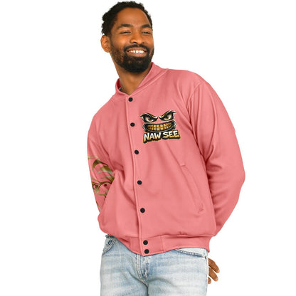 EB NAW SEE (PEACH) Baseball Jacket