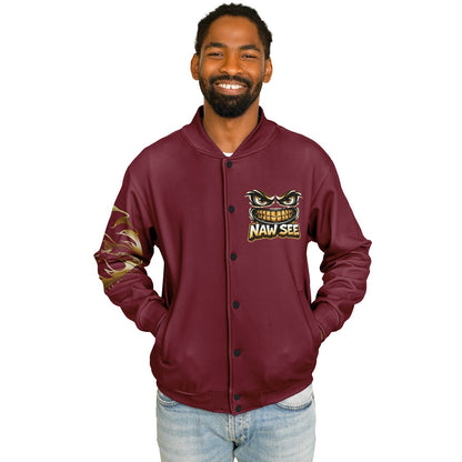 EB NAW SEE (BLACK CHERRY) Baseball Jacket