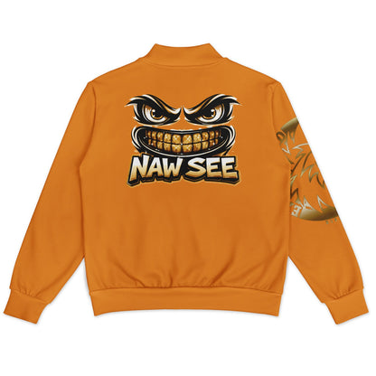 EB NAW SEE (TANGERINE) Baseball Jacket