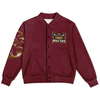 EB NAW SEE (BLACK CHERRY) Baseball Jacket