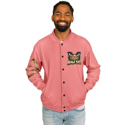 EB NAW SEE (PEACH) Baseball Jacket