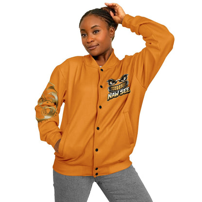EB NAW SEE (TANGERINE) Baseball Jacket