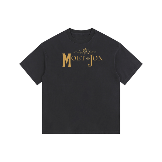 EB MOET JON Vintage Washed Oversized Cotton T-Shirt