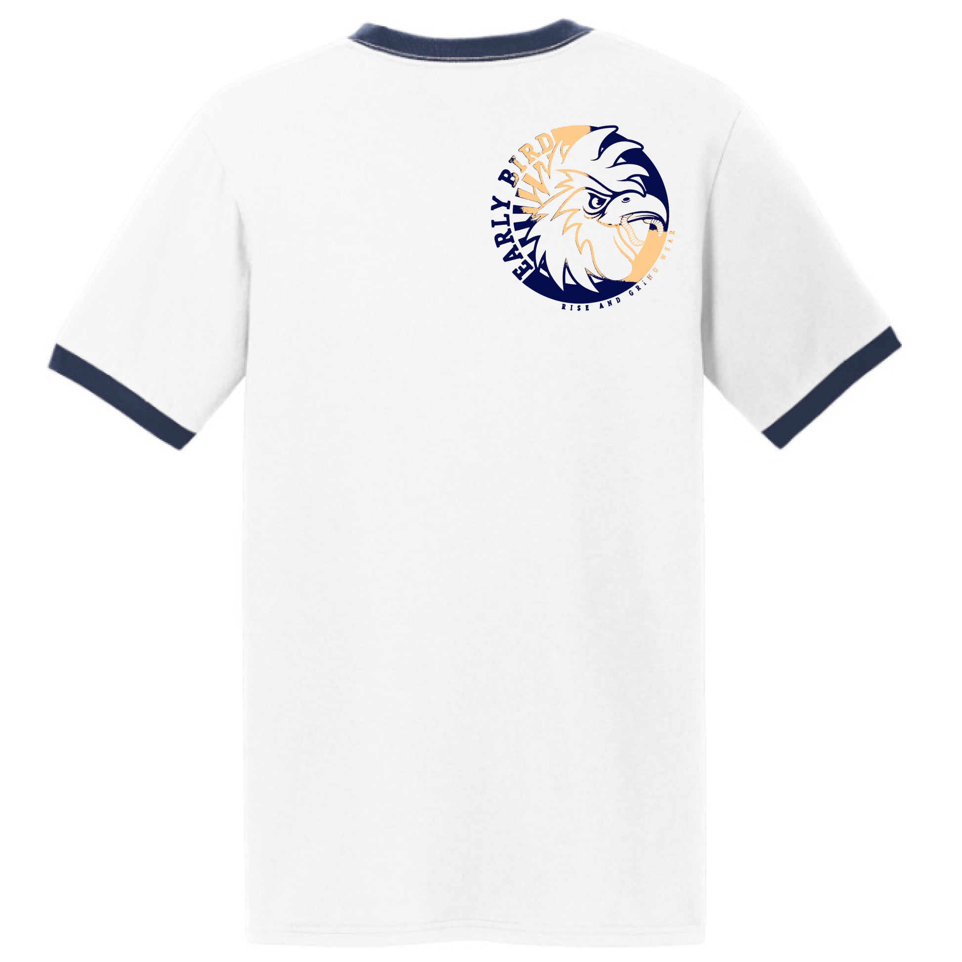 White/ Navy - BACK